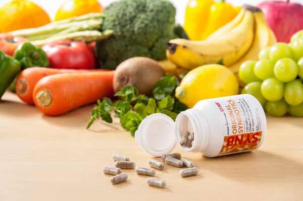 Cápsulas suplemento probiótico SynB para salud intestinal