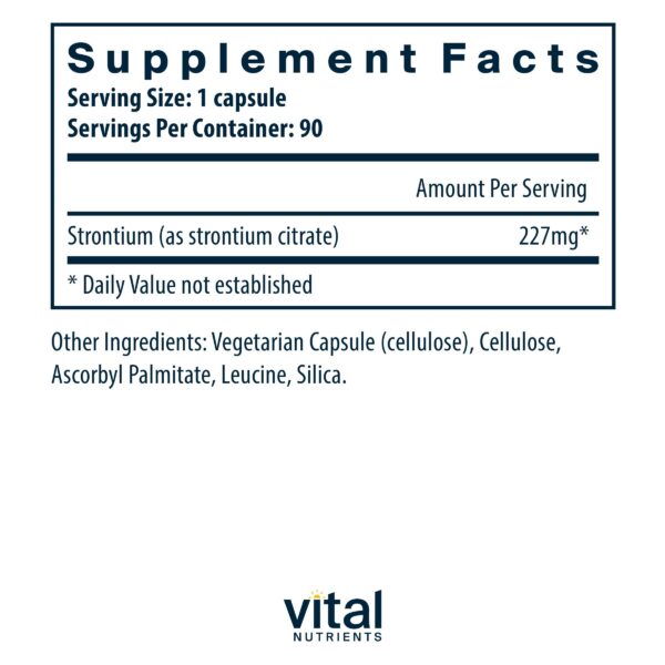 Cápsulas de suplemento vegano Vital Nutrients para salud ósea y dental