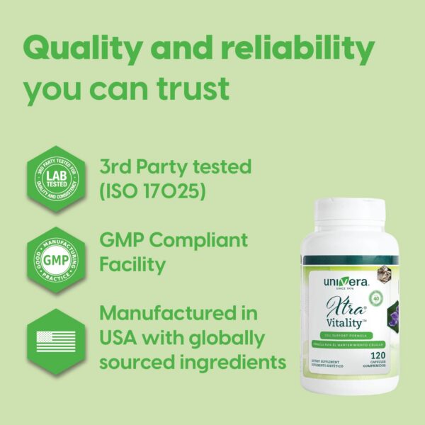 Version 1.0.0 Cápsulas suplemento vitalidad Univera Xtra Vitality para salud articular