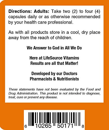 Cápsulas suplemento vitamina C Ultra Acerola-C LifeSource