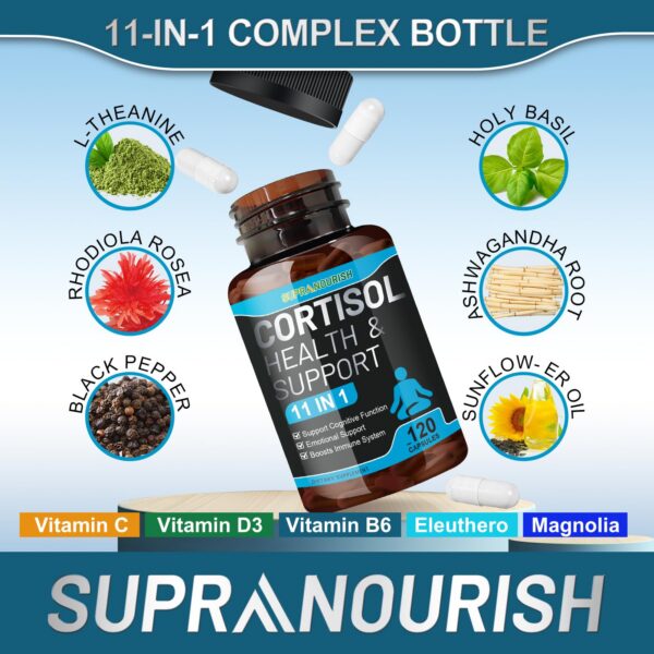 Cápsulas suplementos SUPRANOURISH manejo cortisol