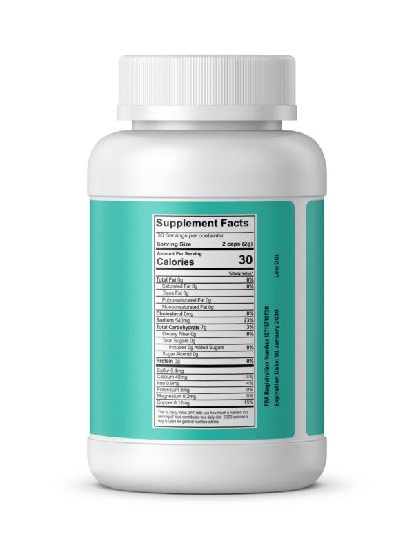 Cápsulas suplementarias Ancient Health Zeolite para salud mineral