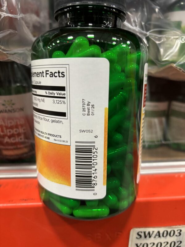 Cápsulas Swanson niacinamida control de calidad GMP