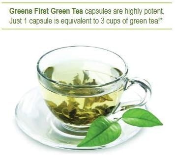 Capsulas de té verde y moringa Greens First antioxidantes