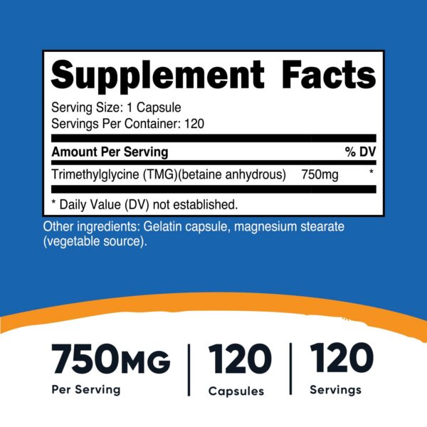 Version 1.0.0 Cápsulas de TMG 750mg Nutricost