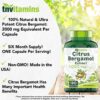 Cápsulas tnvitamins bergamota cítrica 2000 mg por porción, natural