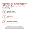 Detalle cápsulas Total Bio Reset para limpieza hepática y digestiva