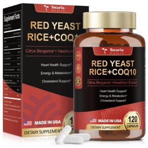 Cápsulas Totaria arroz levadura roja con CoQ10 y bergamota