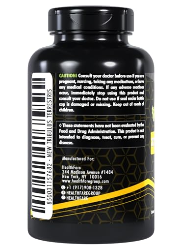 Cápsulas de Tribulus Terrestris en envase cerrado para salud natural