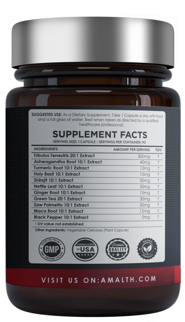 Cápsulas de Tribulus Terrsestris y Ashwagandha