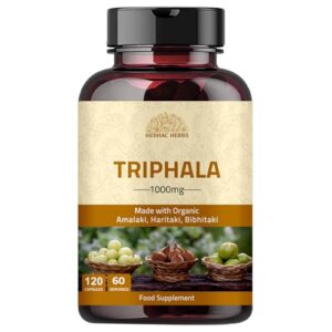cápsulas triphala Hebhac Herbs mezcla Amla Haritaki Bibhitaki