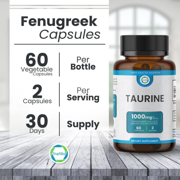 Cápsulas TrueMed Taurina energía diaria