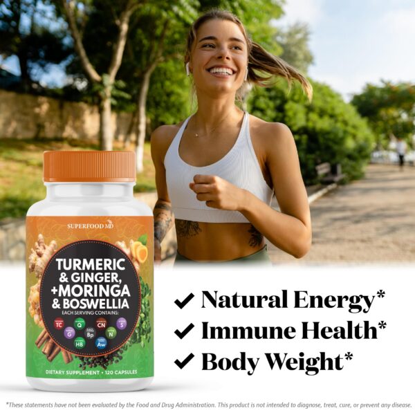 Version 1.0.0 Cápsulas Turmeric Moringa con extractos herbales y antioxidantes