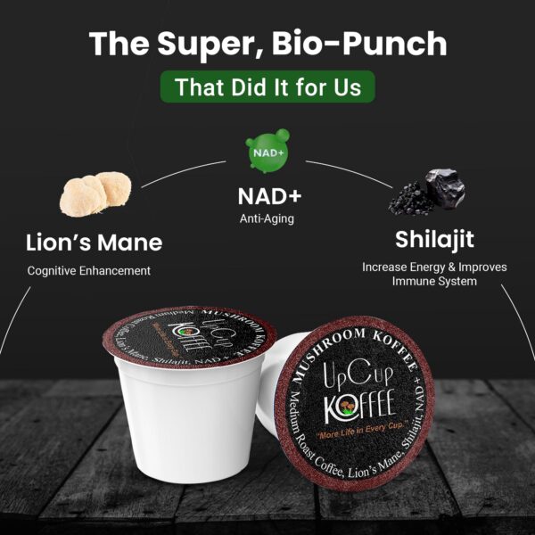 Cápsulas UpCup Koffee café funcional impulso de energía y cognición