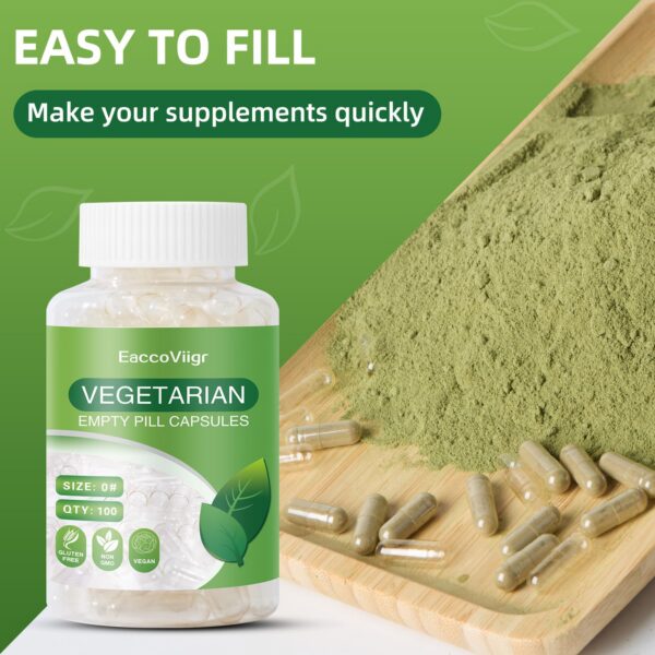 cápsulas vacías en envase