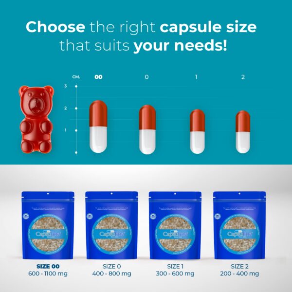 Detalle de capsulas vacias transparentes