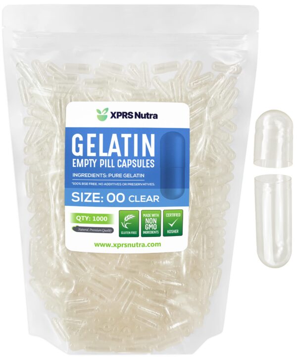 Version 1.0.0 Cápsulas vacías tamaño 00 XPRS Nutra transparentes