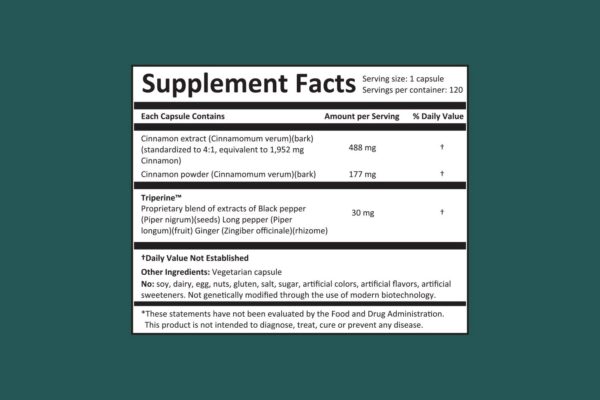 Version 1.0.0 Cápsulas veganas de canela para apoyo al metabolismo