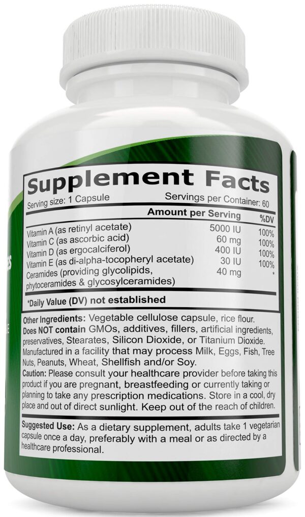 Detalle de la etiqueta en el frasco con información