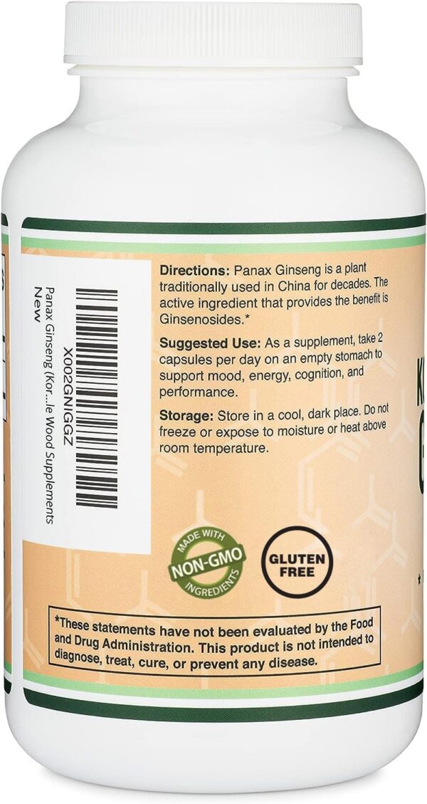 Cápsulas veganas de ginseng rojo coreano por Double Wood