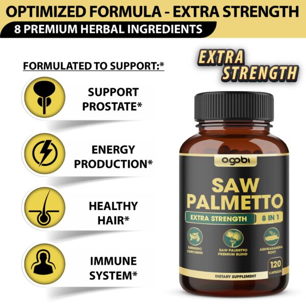 Version 1.0.0 Cápsulas veganas 8in1 Saw Palmetto para salud prostática