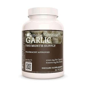 Version 1.0.0 Cápsulas veganas de ajo Remedy's Nutrition frasco frontal