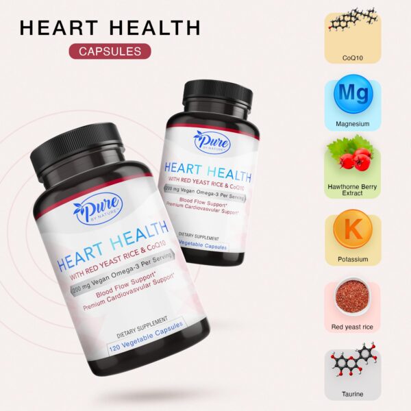 Cápsulas veganas arroz rojo de levadura y CoQ10 Pure By Nature