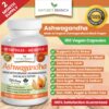 Capsulas veganas de ashwagandha raíz pura con pimienta negra