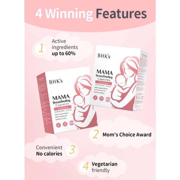 Cápsulas veganas para aumentar leche materna de BHK's
