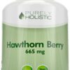 Cápsulas veganas de bayas de espino Purely Holistic soporte cardiovascular