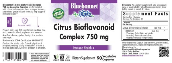 Cápsulas veganas de bioflavonoides cítricos BlueBonnet