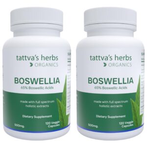 Botella de cápsulas veganas Boswellia Serrata 500mg Tattva's Herbs