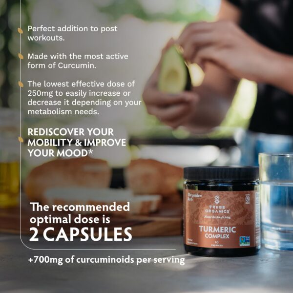 Cápsulas veganas de curcumina con potencia máxima TRIBE ORGANICS