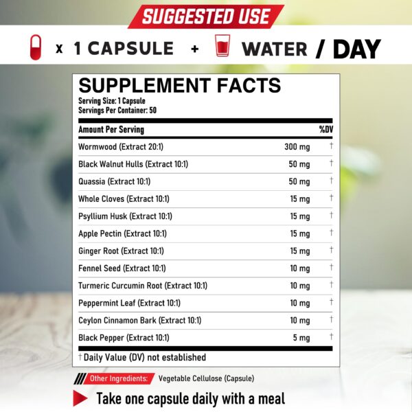 Cápsulas veganas DEDICAD ajenjo con ingredientes naturales