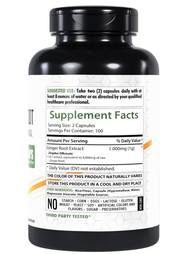 Cápsulas veganas extracto jengibre Healthfare alta potencia