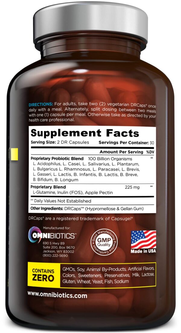 Cápsulas veganas Flora Renew 100 con liberación retardada