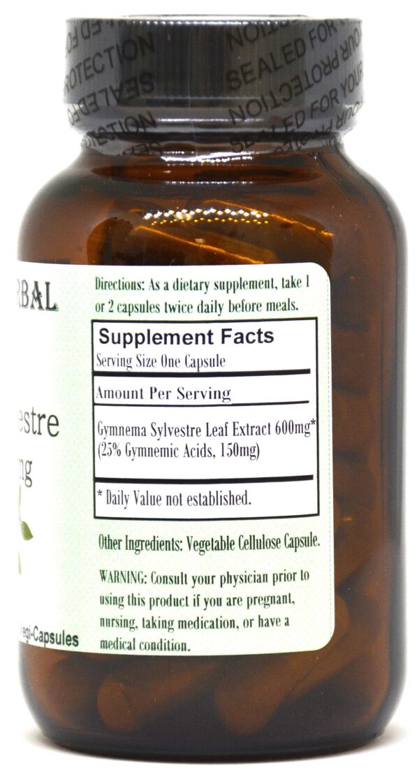 Cápsulas veganas Gymnema 25% ácido gymnémico Barlowe