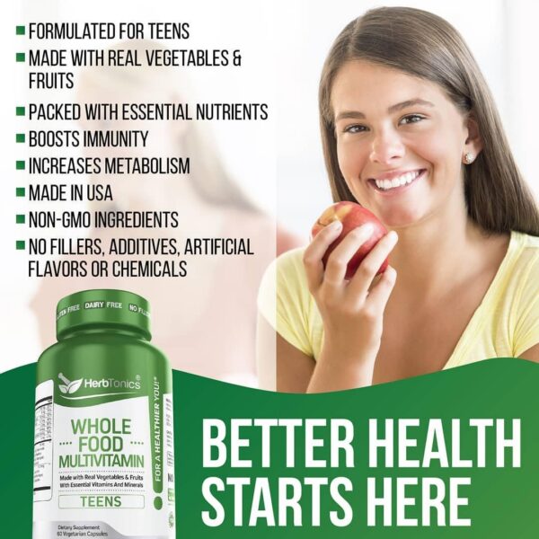 Version 1.0.0 Cápsulas veganas Herbtonics multivitamínico adolescentes
