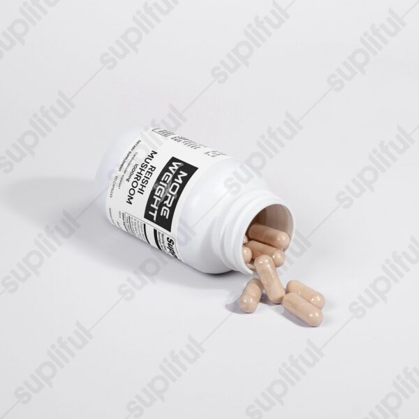 Cápsulas veganas de hongo reishi para suplementación diaria