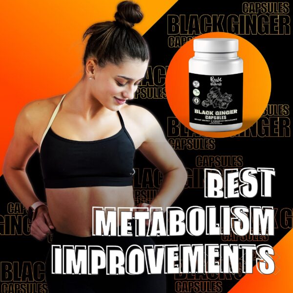 cápsulas veganas de jengibre negro para energía y resistencia