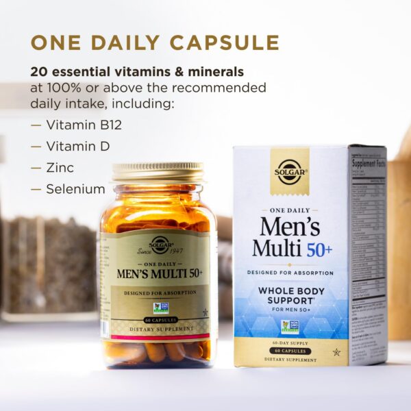 Version 1.0.0 Cápsulas veganas multivitaminas Solgar hombres 50