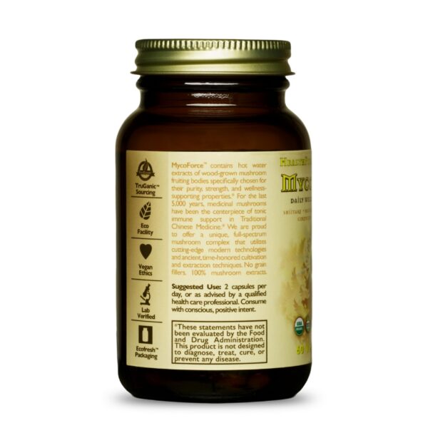 Cápsulas veganas MycoForce HealthForce SuperFoods paquete