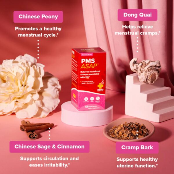 Cápsulas veganas PMS ASAP apoyo hormonal natural
