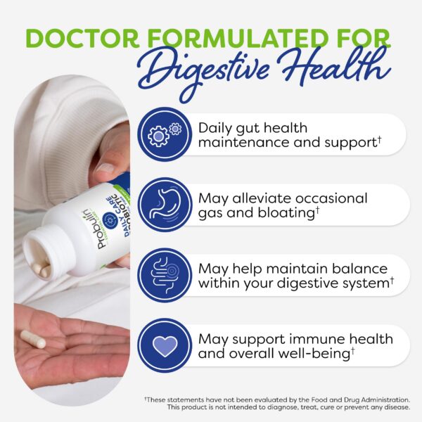 Cápsulas veganas probióticas Probulin para salud intestinal