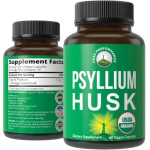 Version 1.0.0 Cápsulas veganas de Psyllium Husk orgánico para fibra