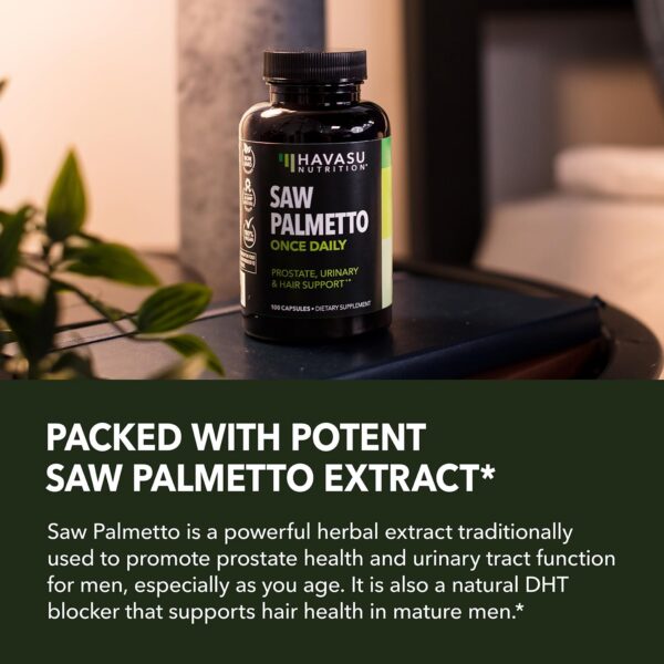 Cápsulas veganas Saw Palmetto para salud prostática y bienestar masculino