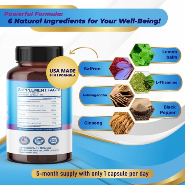 Cápsulas veganas Sotalix Azafrán para bienestar mental