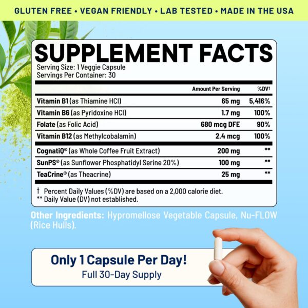 Cápsulas veganas de suplementos cerebrales Plus