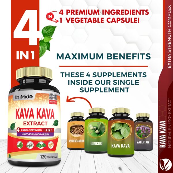 Version 1.0.0 Cápsulas veganas Tenmido con extracto puro de kava kava