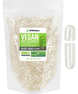 Cápsulas veganas vacías tamaño 000 transparentes